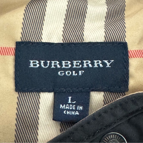 Burberry Golf Black Quilted Vest Size L Nova Check Lining - Picture 10 of 13